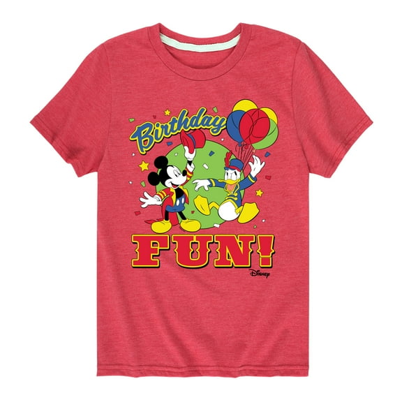 Disney - Birthday - Ring Master Mickey & Donald Fun - Toddler & Youth Short Sleeve Graphic T-Shirt