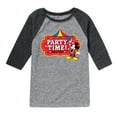 thumbnail image 1 of Disney - Birthday - Ring Master Mickey, Party Time Have Fun - Toddler & Youth Raglan Graphic T-Shirt, 1 of 5