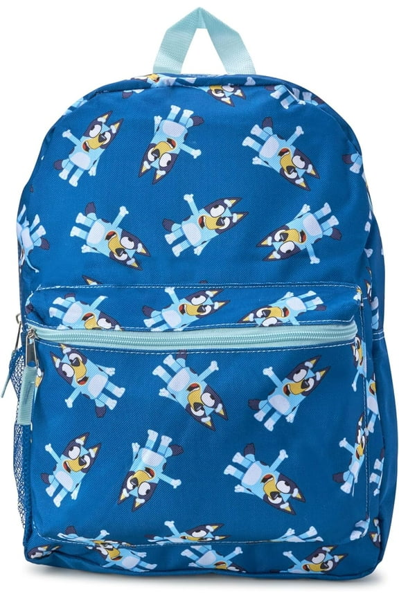 Disney Bluey Blue Large Backpack 16 inches School Bookbag for Age 5 Years and Up #BLAOP