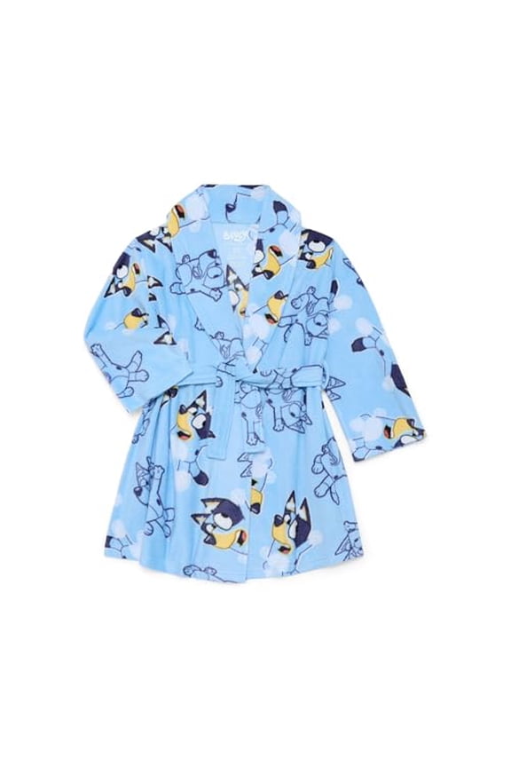 Bluey Fleece Bathrobe Pajamas, 4T