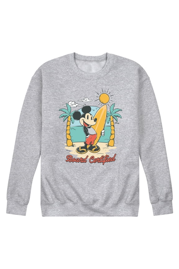 - Board Certified Mickey - Men's Crew Fleece Sweatshirt