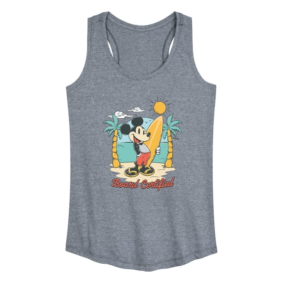 Disney - Board Certified Mickey - Women's Racerback Graphic Tank