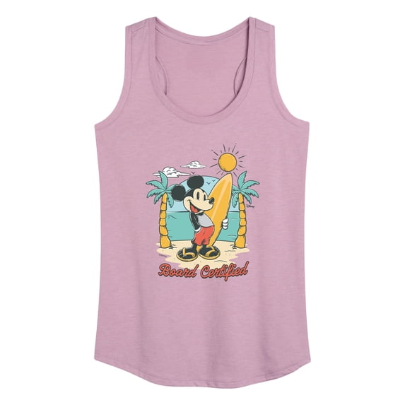 Disney - Board Certified Mickey - Women's Racerback Graphic Tank