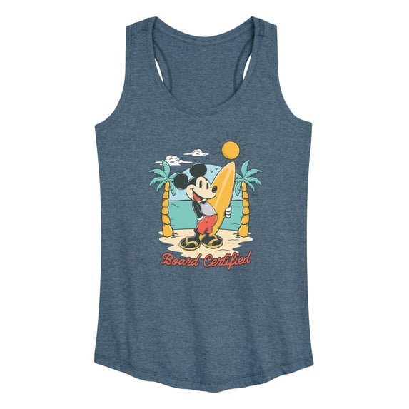 Disney - Board Certified Mickey - Women's Racerback Graphic Tank