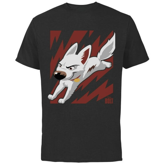 Disney Bolt The Super Dog T-Shirt - Short Sleeve Cotton T-Shirt for Adults - Customized-Black