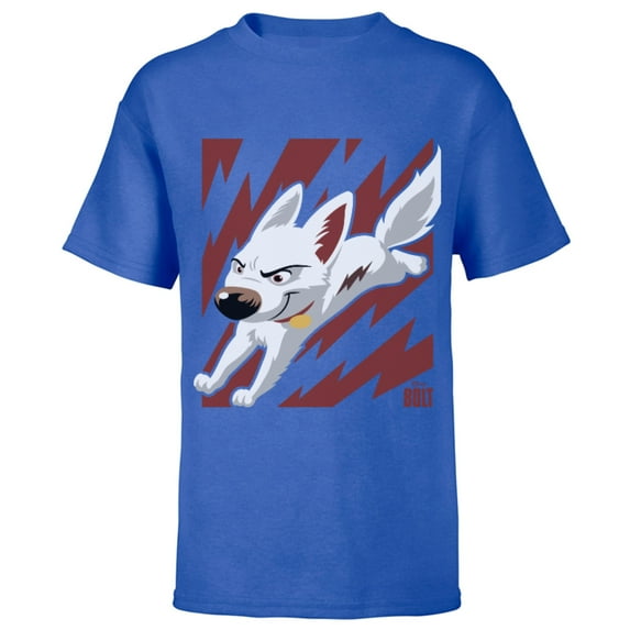 Disney Bolt The Super Dog T-Shirt - Short Sleeve T-Shirt for Kids - Customized-Royal