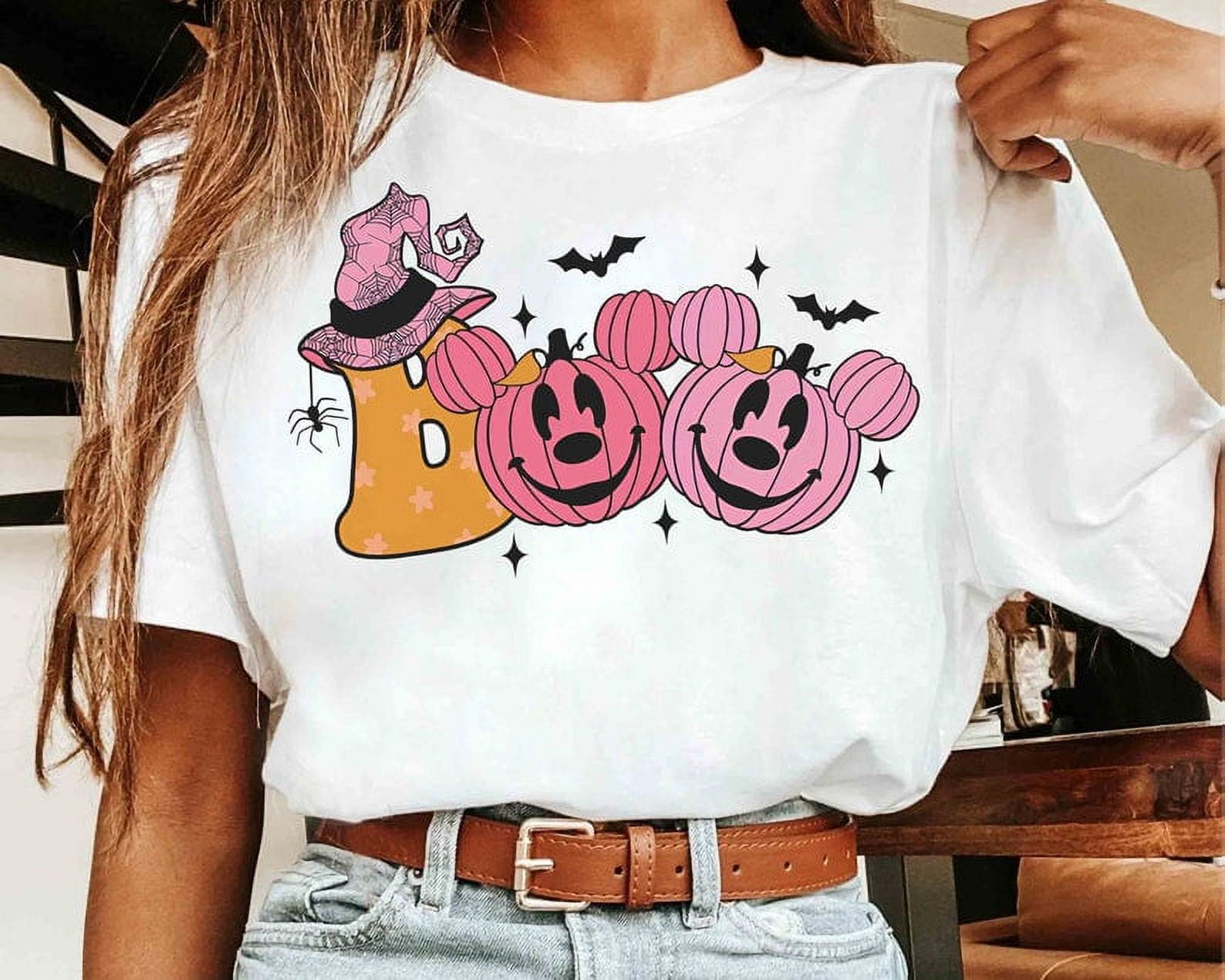 Disney Boo Mickey Mouse Head Pumpkin Halloween TShirt, Mickey's Not So