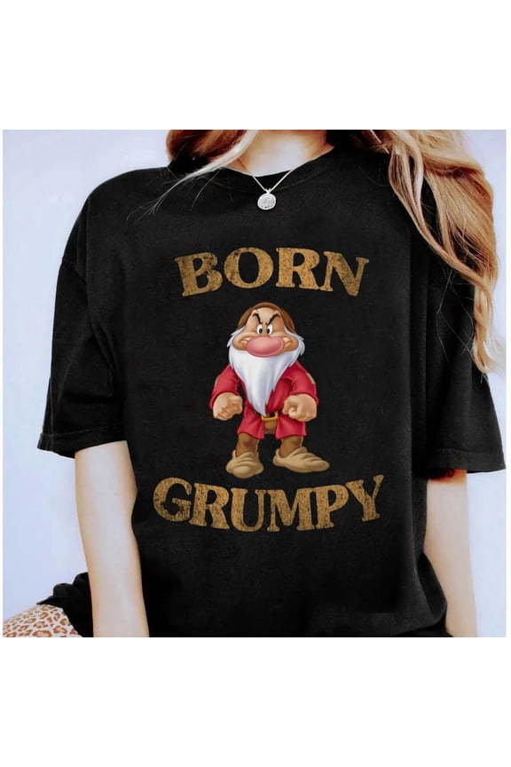 Disney Born Grumpy Seven Dwarfs Full Characters Portrait Shirt T-Shirt