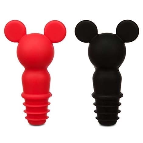Disney Mickey Bottle Stopper, Red and Black, 2 Count