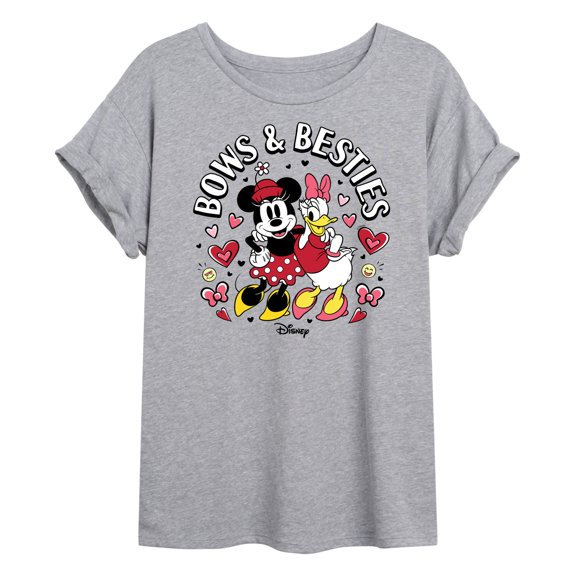 Disney - Bows And Besties - Juniors Ideal Flowy Muscle T-Shirt