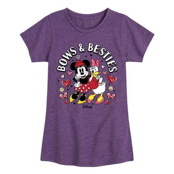 Disney - Bows And Besties - Toddler & Youth Girls Short Sleeve Graphic T-Shirt