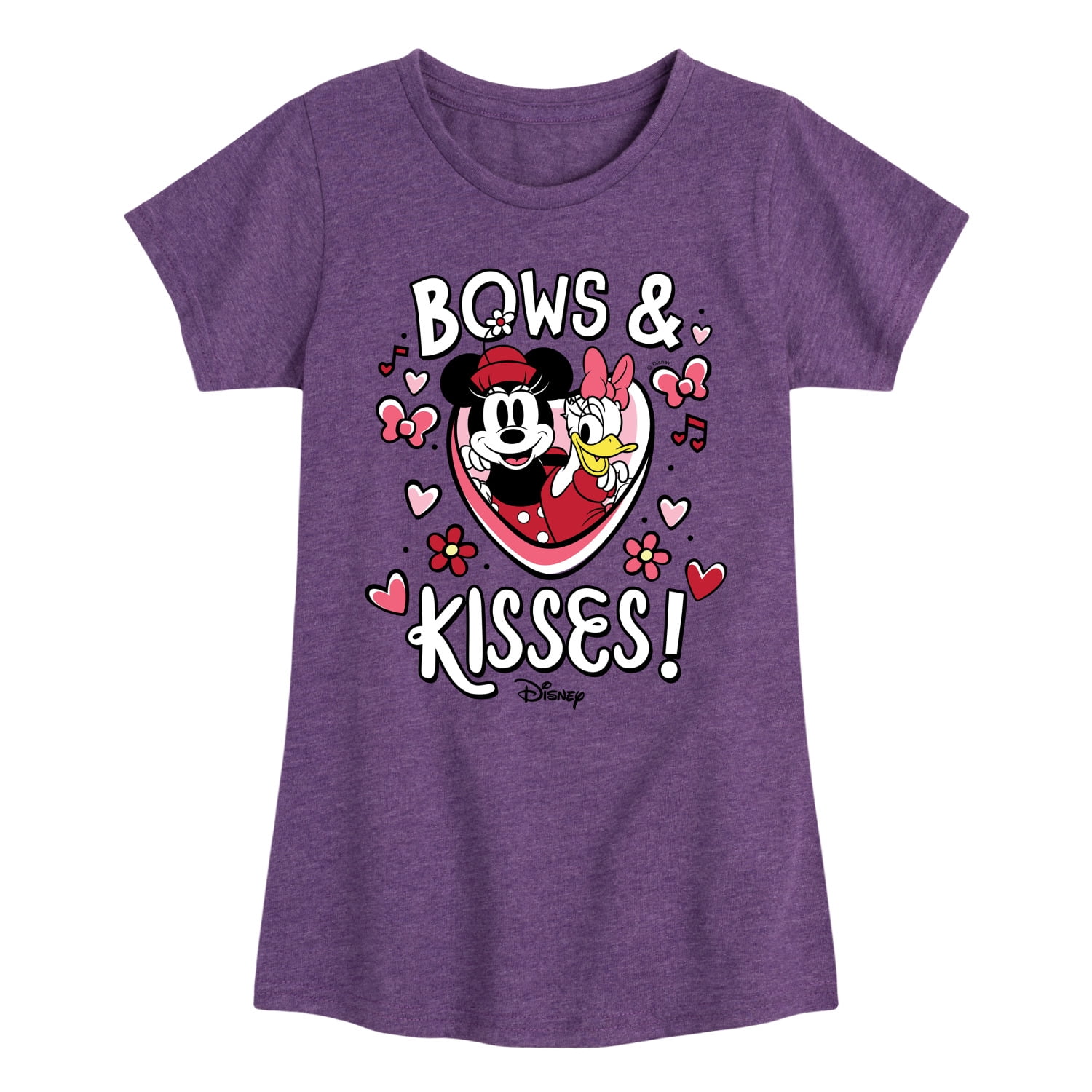 Disney - Bows And Kisses - Toddler & Youth Girls Short Sleeve Graphic T ...