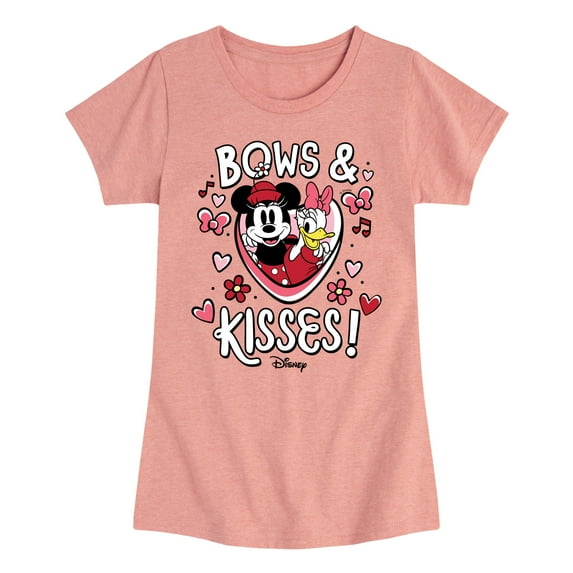 Disney - Bows And Kisses - Toddler & Youth Girls Short Sleeve Graphic T-Shirt