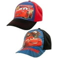 thumbnail image 1 of Disney Boys 2 Pack Cars Lightning McQueen Baseball Cap, Kids Ages 2-7, 1 of 8