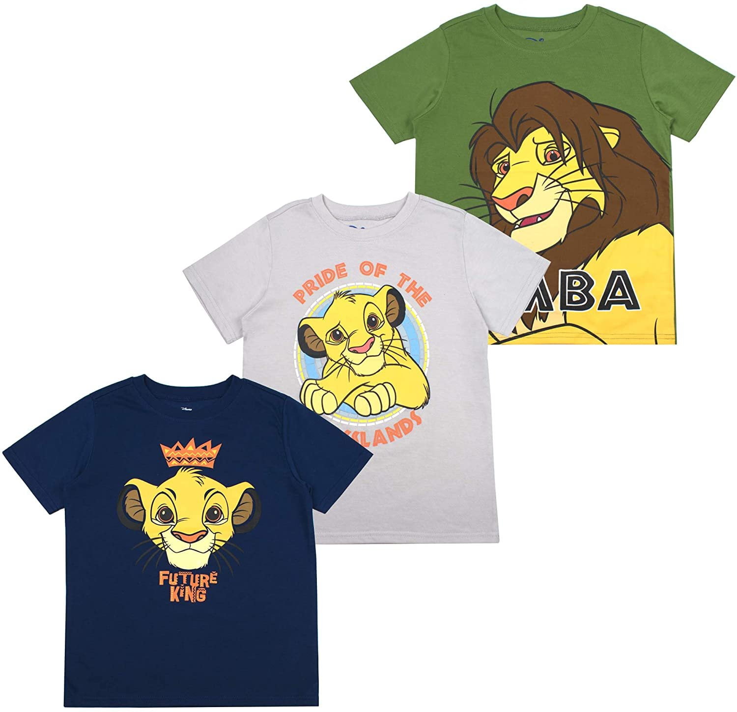 Disney Boys 3-Pack T-Shirts: Wide Variety Includes Lion King, Cars ...