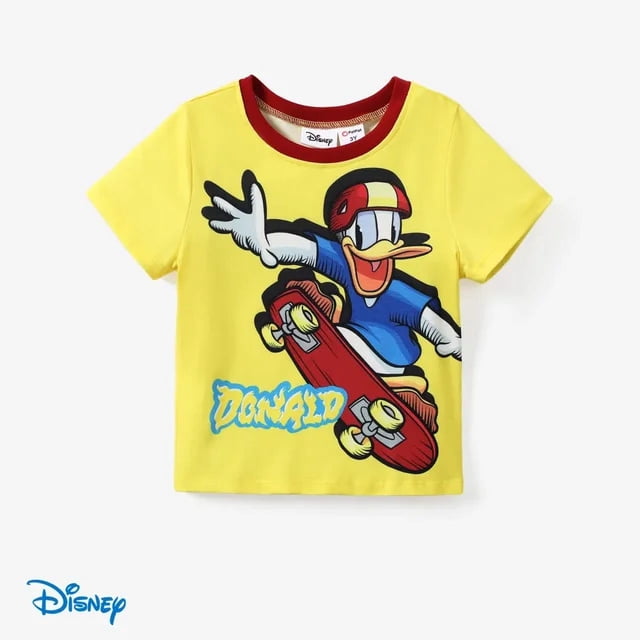 Babyhug Disney  Cotton Knit  Half Sleeves T-Shirt Donald Duck Print - Blue
