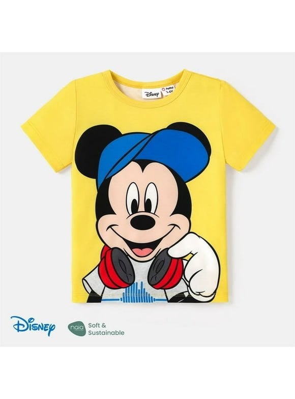 Disney Boys Graphic Tee Micky Mouse Short Sleeves T-Shirt Top Summer Outfits Clothes Sizes 3-10T