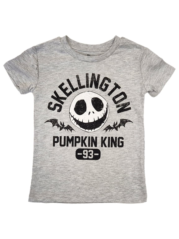 Boys Gray Nightmare Before Christmas Jack Skellington Shirt XS 4-5