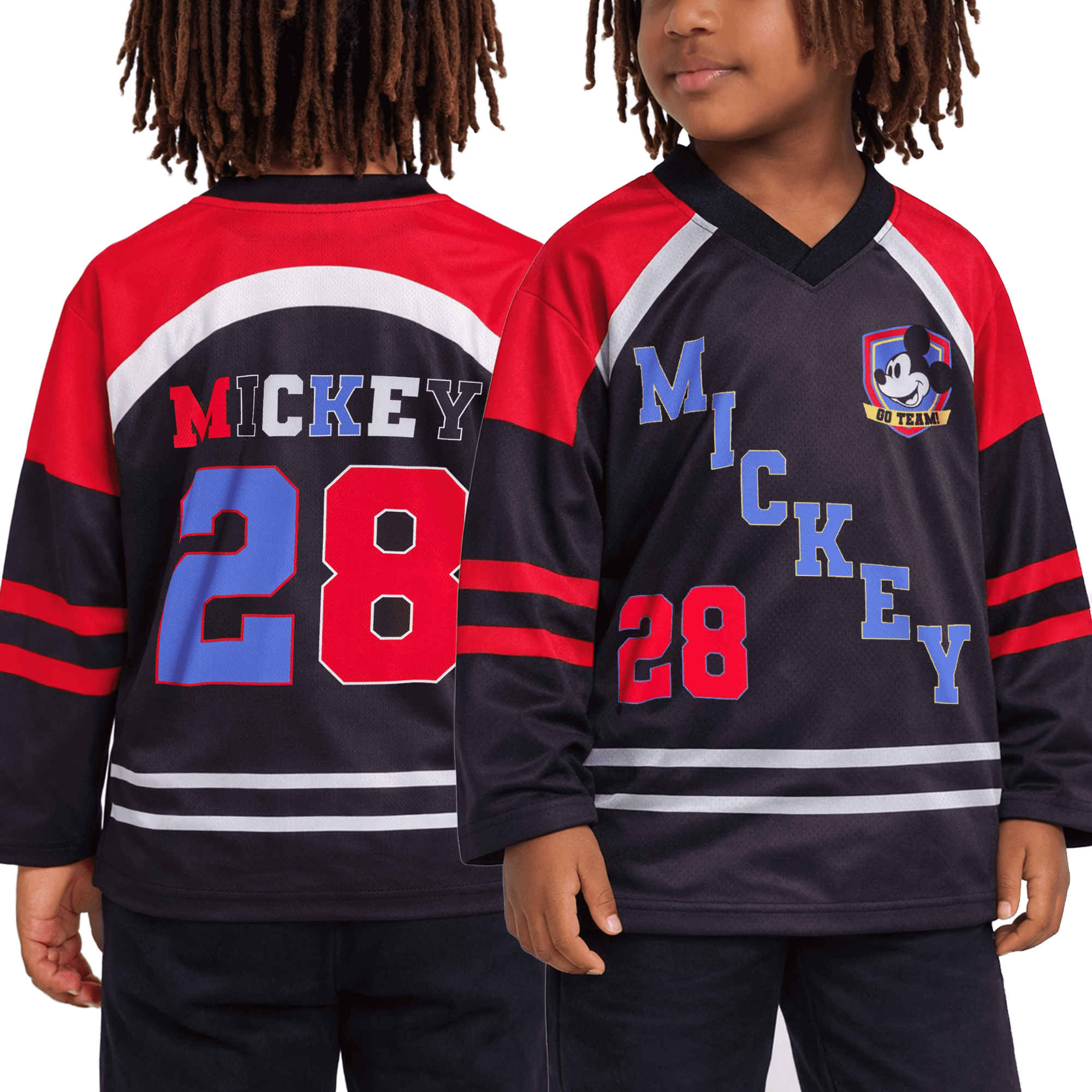 Disney Boys TShirts Lightweight Mickey Mouse Sports Hockey Jersey 