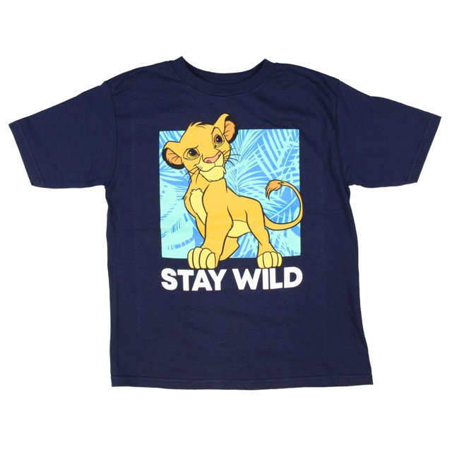 Disney Boys' Lion King Shirt Stay Wild Young Simba TShirt (2XL