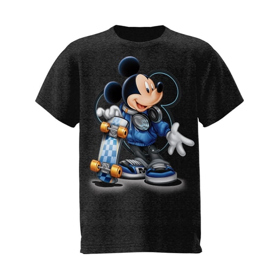 Disney Boys Mickey Mouse Skate Jam Graphic Tee, Sizes 4-16