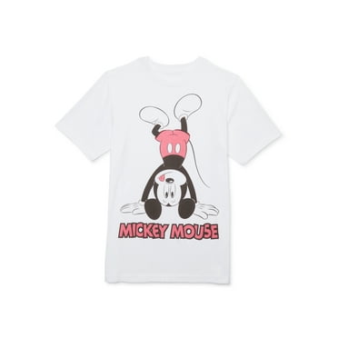 Disney Boys Mickey Mouse Upside Down, Crew Neck, Short Sleeve, Graphic T-Shirt, Sizes 4-18