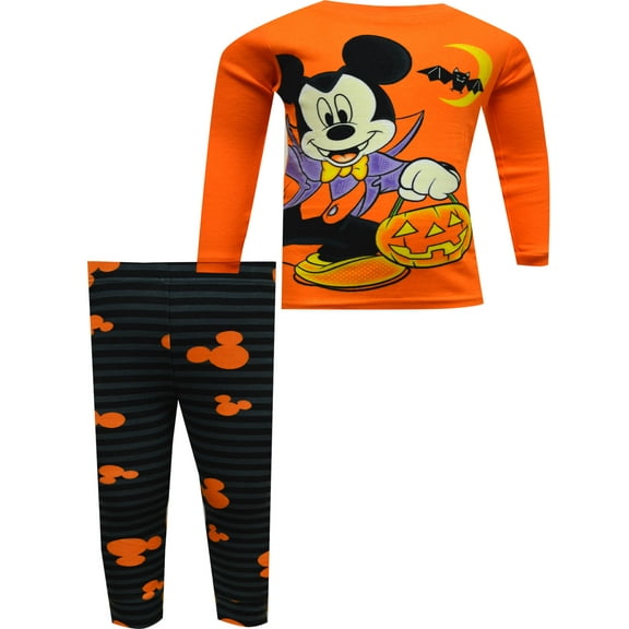 Disney Boys Mickey Mouse Vampire Mickey Halloween Cotton Toddler Pajamas
