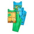 thumbnail image 1 of Disney Boys' Teenage Mutant Ninja Turtles Leonardo 4pc Long Sleeve Cotton Snug Fit Pajama Set - 6, Blue/Green, 1 of 1