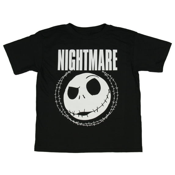 Disney Boys' The Nightmare Before Christmas NIGHTMARE Jack Head T-Shirt X-Large