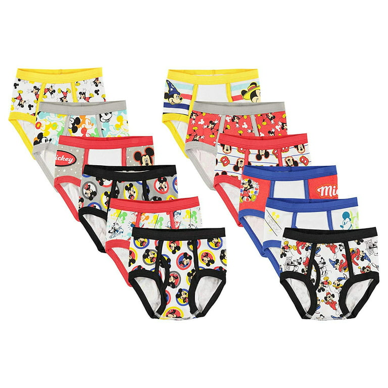 Disney Boys' Toddler Mickey Mouse Days' Gift Box 12-Pack Brief, 2/3T