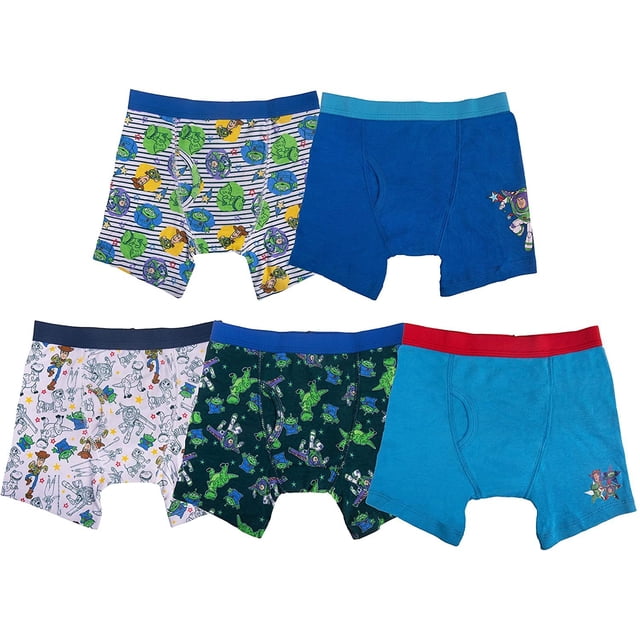 Disney Boys' Toy Story Boxer Briefs Multipack, ToyMovie 5pack, 6