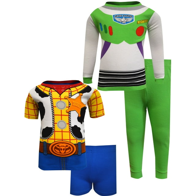 Disney Pixar Toy Story Boys' Buzz Lightyear and Woody Cotton Pajama