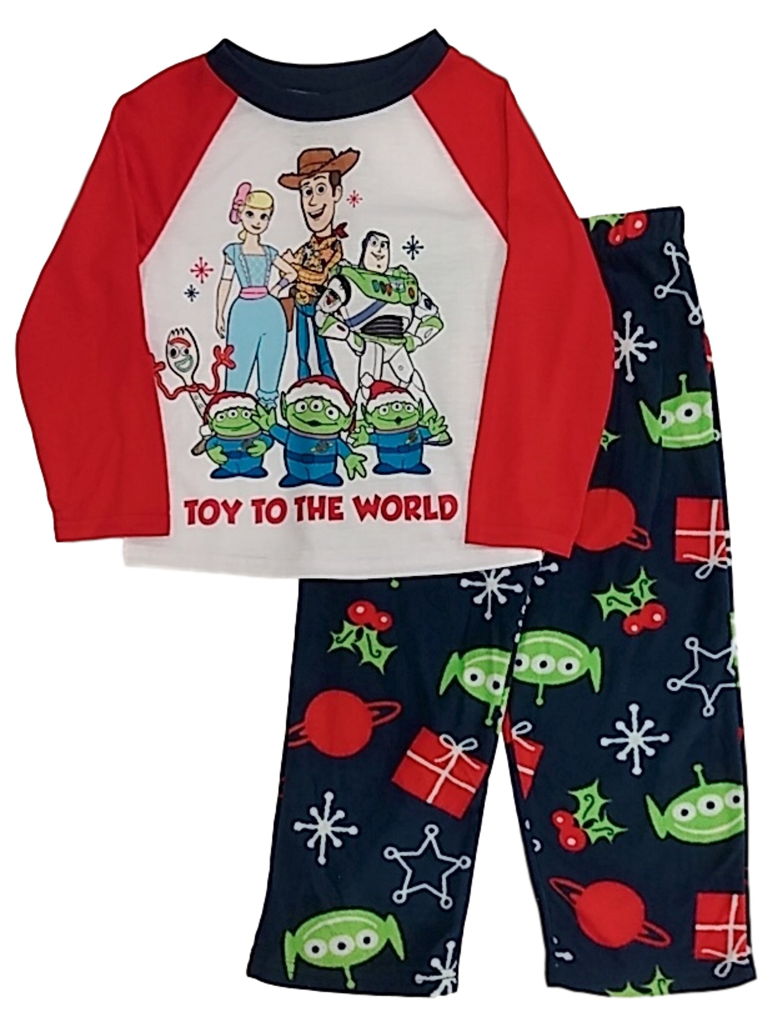 Disney Boys Toy Story Woody Toy To The World Pajama Sleep Set