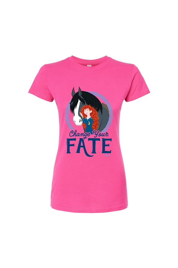 Brave - Merida & Angus Change Your Fate - Juniors Fitted Graphic T-Shirt