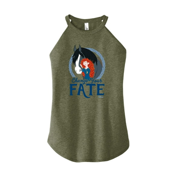 Disney Brave - Merida & Angus Change Your Fate - Juniors High Neck Tank Top