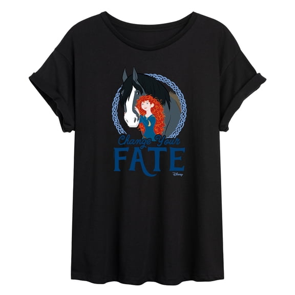 Disney Brave - Merida & Angus Change Your Fate - Juniors Ideal Flowy Muscle T-Shirt