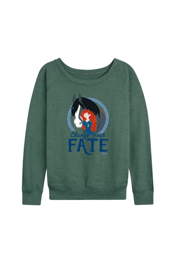 Brave - Merida & Angus Change Your Fate - Women's Lightweight French Terry Long Sleeve Shirt