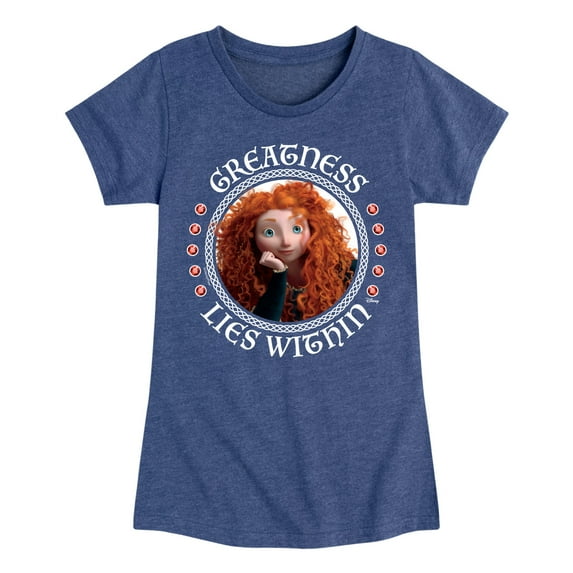 Disney Brave - Merida Greatness Lies Within - Toddler & Youth Girls Short Sleeve Graphic T-Shirt