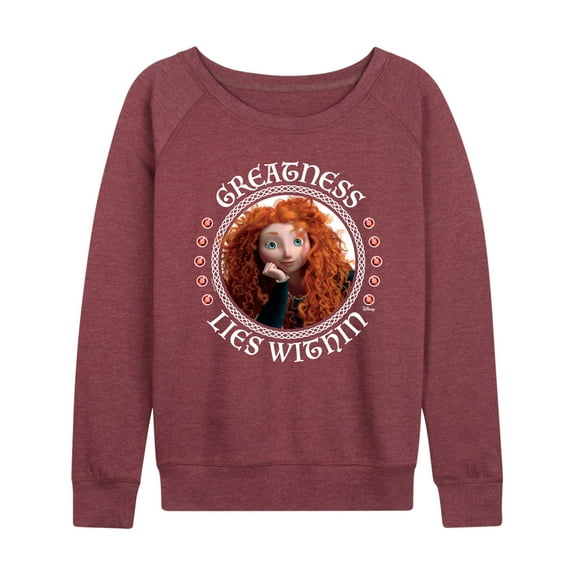 Disney Brave - Merida Greatness Lies Within - Women's Lightweight French Terry Long Sleeve Shirt