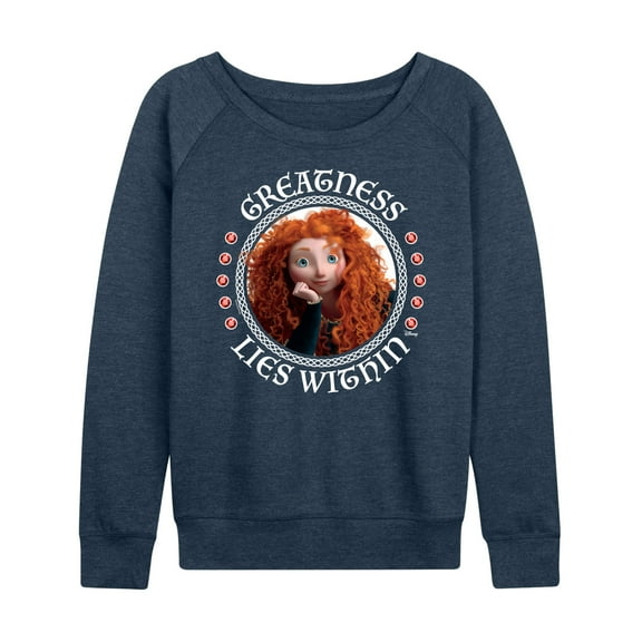 Disney Brave - Merida Greatness Lies Within - Women's Lightweight French Terry Long Sleeve Shirt