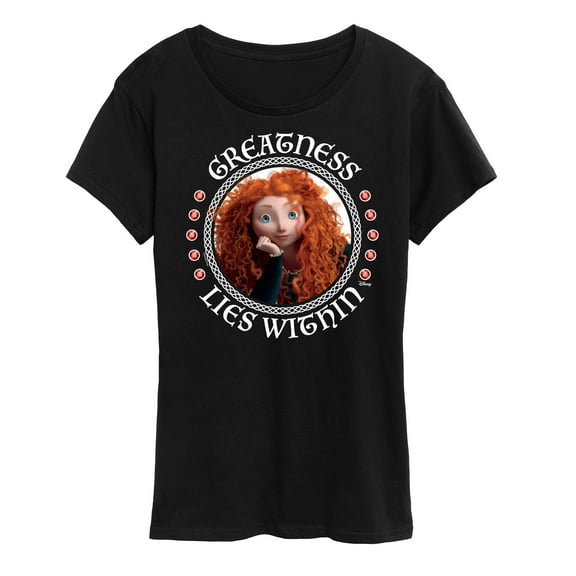 Disney Brave - Merida Greatness Lies Within - Women's Short Sleeve Graphic T-Shirt