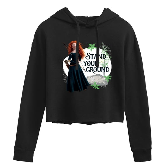 Disney Brave - Merida Stand Your Ground - Juniors Cropped Pullover Hoodie