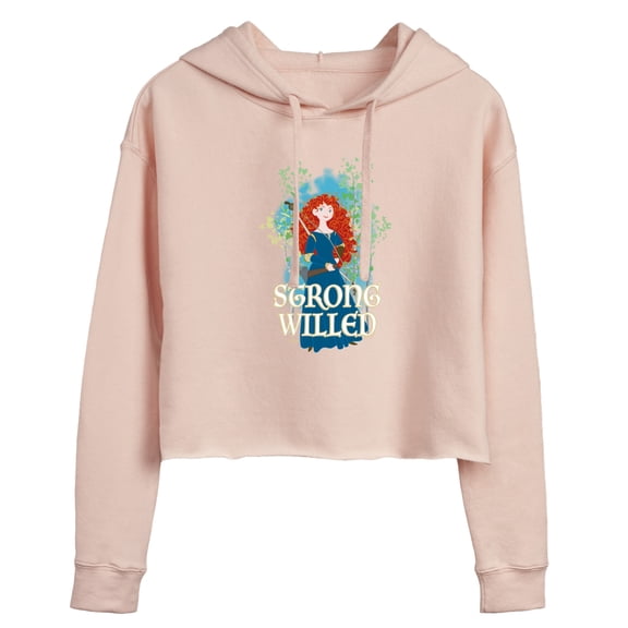 Disney Brave - Merida Strong Willed - Juniors Cropped Pullover Hoodie