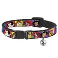 thumbnail image 1 of Disney Breakaway Cat Collar With Bell, Plastic Clip, Easy Adjustable, Disney Princess Blocks, 8.5 to 12 Inches 0.5 Inch Wide, 1 of 5
