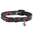 thumbnail image 1 of Disney Breakaway Cat Collar With Bell, Plastic Clip, Easy Adjustable, Hiro Baymax Action Poses San Fransokyo, 8.5 to 12 Inches 0.5 Inch Wide, 1 of 5