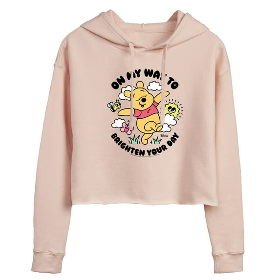 Disney - Brighten Your Day - Juniors Cropped Pullover Hoodie