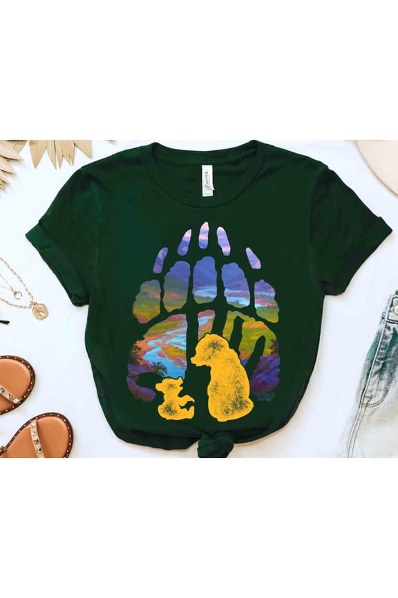 Disney Brother Bear Kenai Koda Paw Silhouette Retro Shirt, Magic Kingdom Trip Unisex T-shirt Family Birthday Gift Adult Kid Toddler Tee