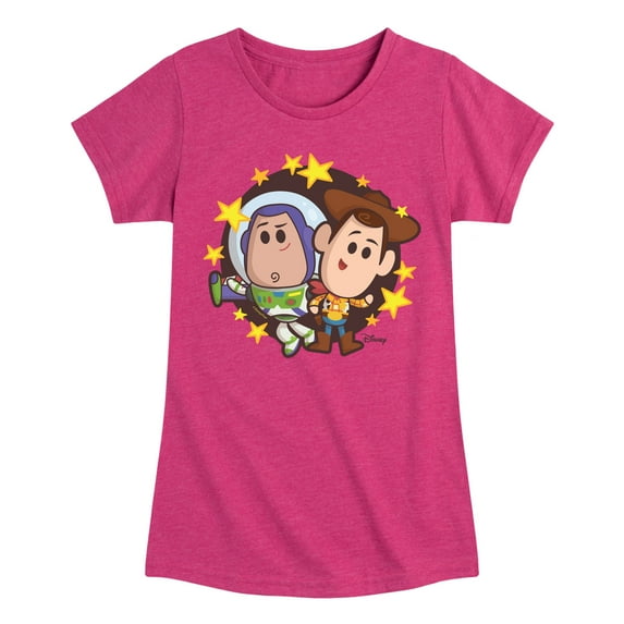 Disney - Buzz And Woody - Toddler & Youth Girls Short Sleeve Graphic T-Shirt