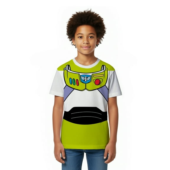 Toy Story Buzz Lightyear Boys Short Sleeve Graphic Costume T-Shirt, Sizes 4-18