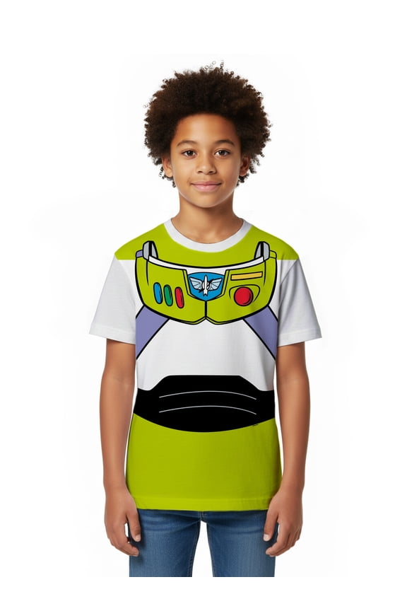 Toy Story Buzz Lightyear Boys Short Sleeve Graphic Costume T-Shirt, Sizes 4-18
